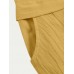 Women 100  Cotton Wide Leg Side Pockets Solid Color Ankle Length Elastic Waist Pants