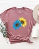 Sunflower Ukraine Proud Ukrainian Pray For Ukraine  No War Ukraine Art Pattern T Shirt