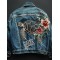 Foxtrot Data Tango Gulf Of Mexico Turtle Floral Embroidered Denim Jacket
