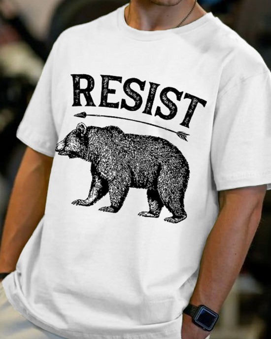 Men's Protect Our National Parks Bear Print Comfy T Shirt