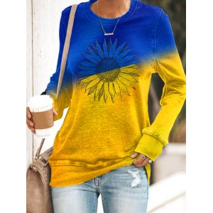 Women's Peace For Ukraine We Stand Together Stop Ukr War Crew Neck Sweatshirt