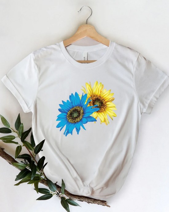 Sunflower Ukraine Proud Ukrainian Pray For Ukraine  No War Ukraine Art Pattern T Shirt