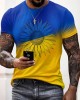 Men's We Stand Together Stop Ukr War Art Print Casual Short Sleeve T-shirt