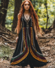 Women's Vintage Viking Celtic Rune Flowy Sleeveless Dress