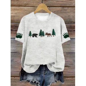 Protecting Animals In National Parks Embroidered Promotional T-shirt