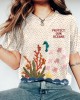 Respect The Locals Underwater World Embroidered Ladies T-shirt