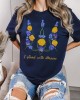 Women's Ukraine Trident Floral Print Crew Neck T-shirt