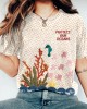 Respect The Locals Underwater World Embroidered Ladies T-shirt