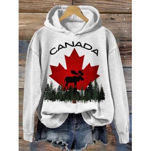 Vintage Canada National Park Casual Hoodie