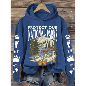 Women's Protect Our National Parks Printed Sweatshirt