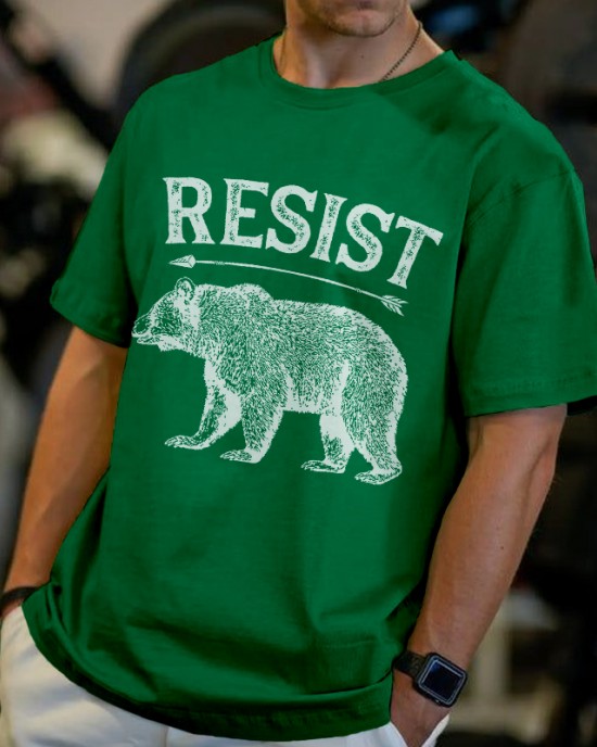 Men's Protect Our National Parks Bear Print Comfy T Shirt
