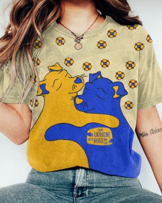 From Ukraine With Hugs And Love Printed Short-sleeved T-shirt