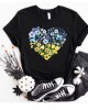 Floral Heart Ukraine Proud Ukrainian Pray For Ukraine  No War Ukraine Art Pattern T Shirt