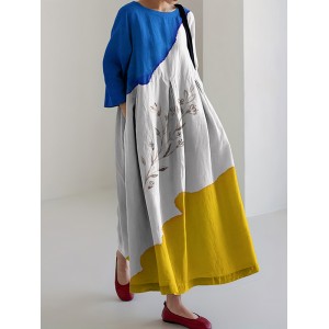 Vintage Hope With Ukrainian Ears Of Wheat Stop Ukr War pattern Dress