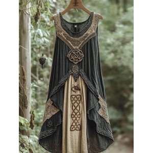 Vintage Tribal Viking Celtic Knot Tank Midi Dress
