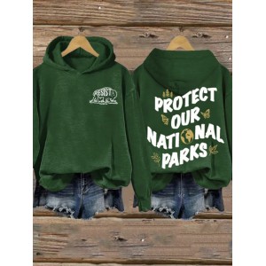 Women's Save Our National Parks Print Sweatshirt