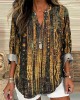 Vintage Gilt Geometric V-Neck Shirt