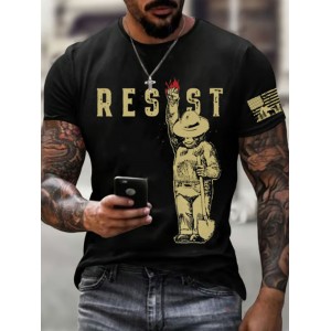 Men's Protect Our National Parks Printed Round Neck T-shirt