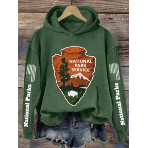 Women's Protect Our National Parks Hot Spots Print Hoodie