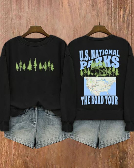 Women's Support National Parks Printed Sweatshirt