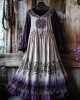 Women's Vintage Tribal Viking Tree Of Life Lace Panel Dress