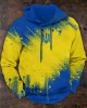 Men's Ukrainian Trident Gradient Art Hoodie