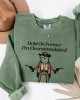 Women's Hold On Partner Im Overstimulated Print Vintage Sweatshirt