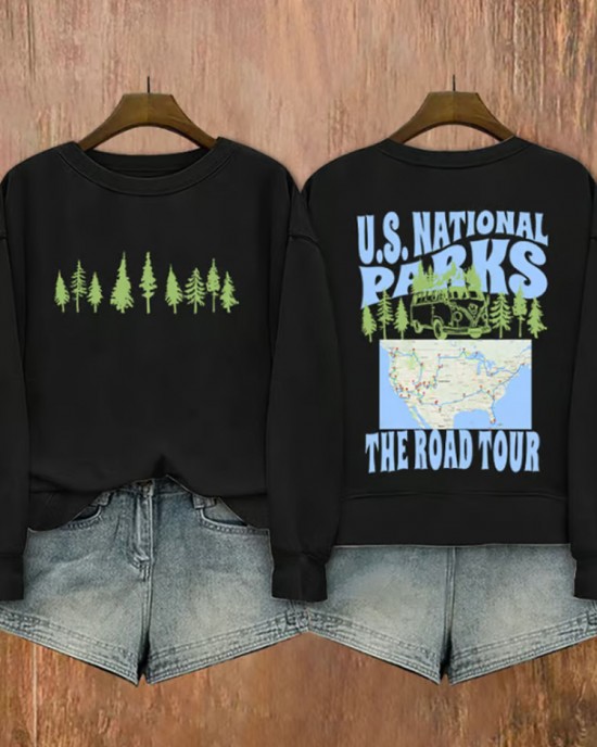Women's Support National Parks Printed Sweatshirt
