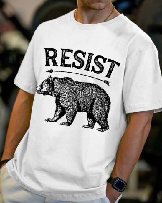 Men's Protect Our National Parks Bear Print Comfy T Shirt