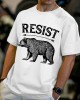 Men's Protect Our National Parks Bear Print Comfy T Shirt