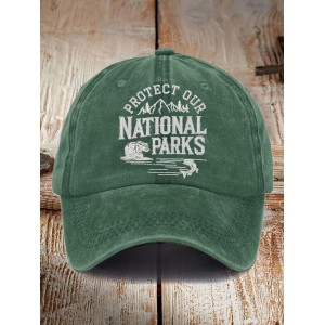 Protect Our National Parks Print Baseball Cap