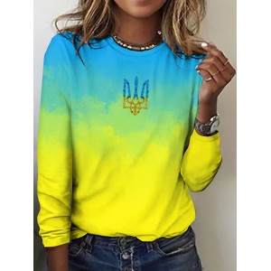 Women's Ukrane Art Color T-shirt