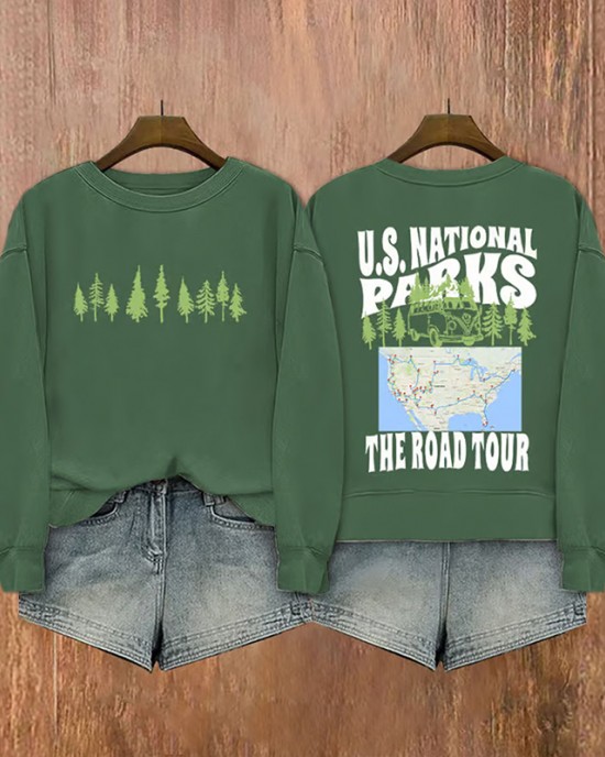 Women's Support National Parks Printed Sweatshirt
