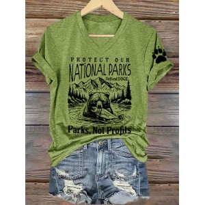 Women's Protect Our National Parks Printed T-shirt