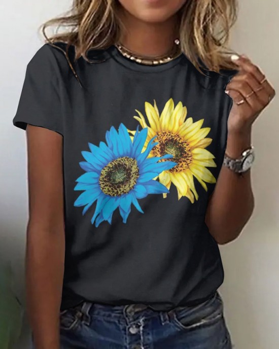 Sunflower Ukraine Proud Ukrainian Pray For Ukraine  No War Ukraine Art Pattern T Shirt
